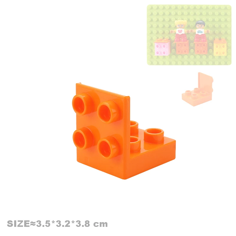 Großes Baustein-Zubehör, kompatibel mit Duplos-Häusern, Villen, Bauausrüstung, Drehverbindung, Kinder-Montageteile, Spielzeug