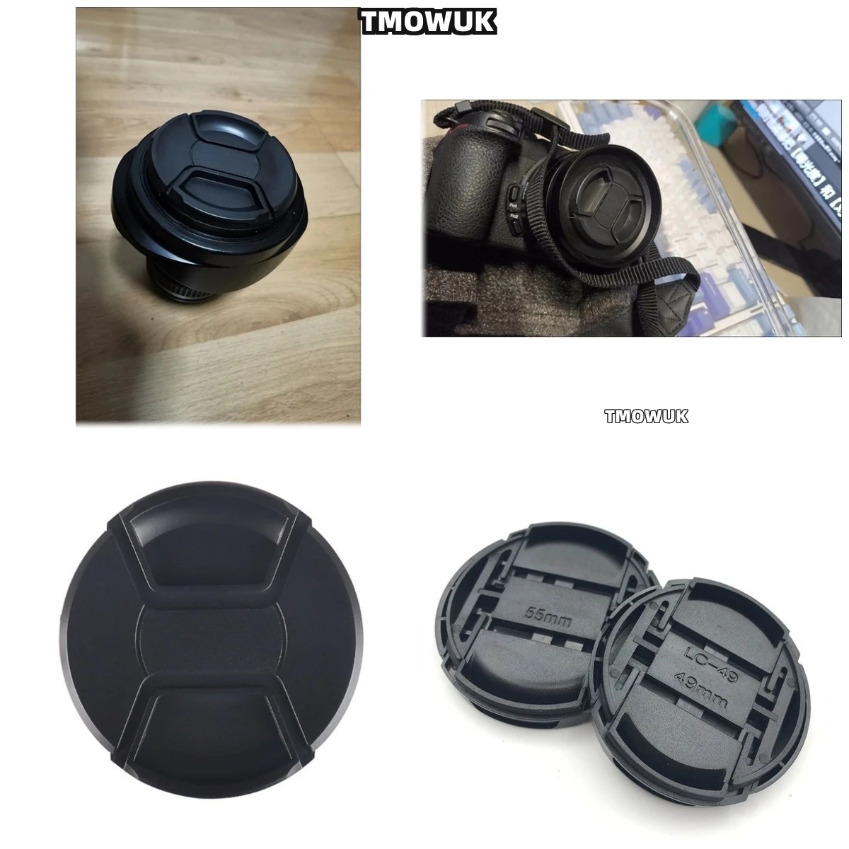 

For Panasonic S1 S5II GX9 G7 GH5S LX100 ZS200 DMC-L1 DMC-FZ20 DMC-FZ30 Camera Lens Cap Protective Cover Center Pinch Snap-on 49m
