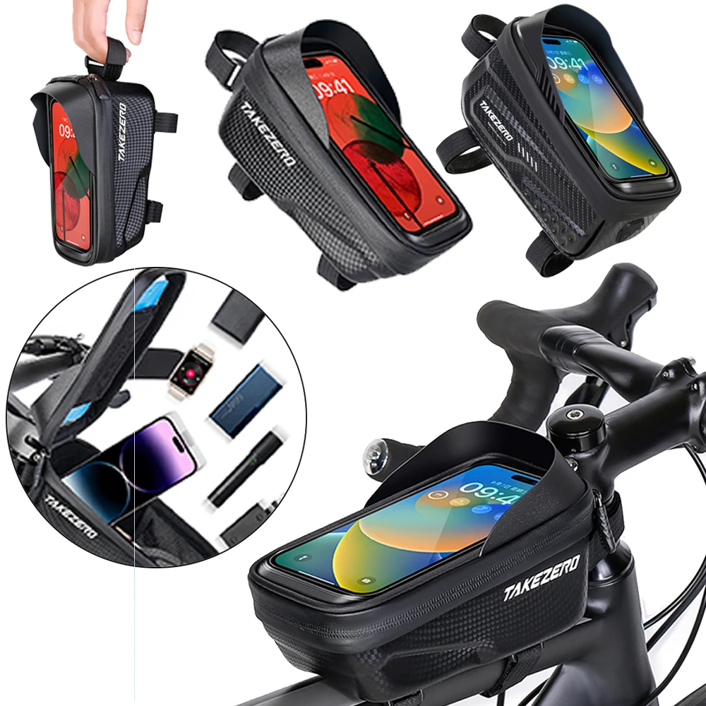 

Сумки на руль велосипеда MTB, чехлы для сенсорных экранов на переднюю раму велосипеда M365, велосипедные аксессуары для транспортных средств, Велосипедное оборудование
