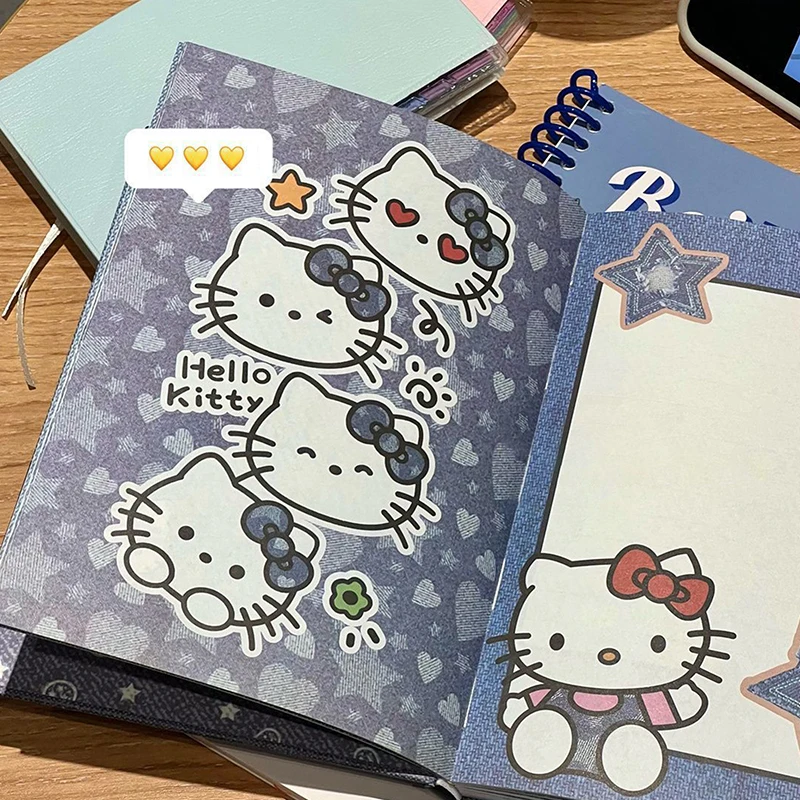 Leuke Hello Kitty A5 Hardshell Notebook Verdikte kleur Innerlijke handboek Cowboy KT Cat Notebook