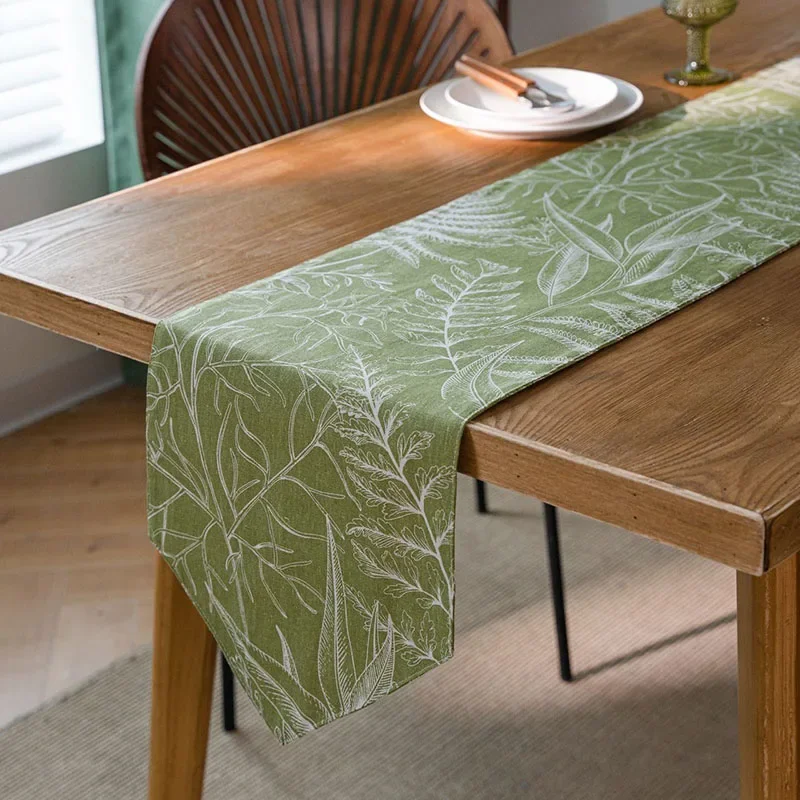 Christmas Pointed Double-Layer Printed Table Runner Holiday Banquet Party Table Decoration Cozy Dust-Proof Reusable Tablecloth