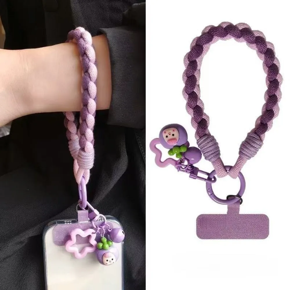 New Creative Fruit Cartoon Phone Case Universal Model Full Circle Short Rope Portable Handheld Chain Case