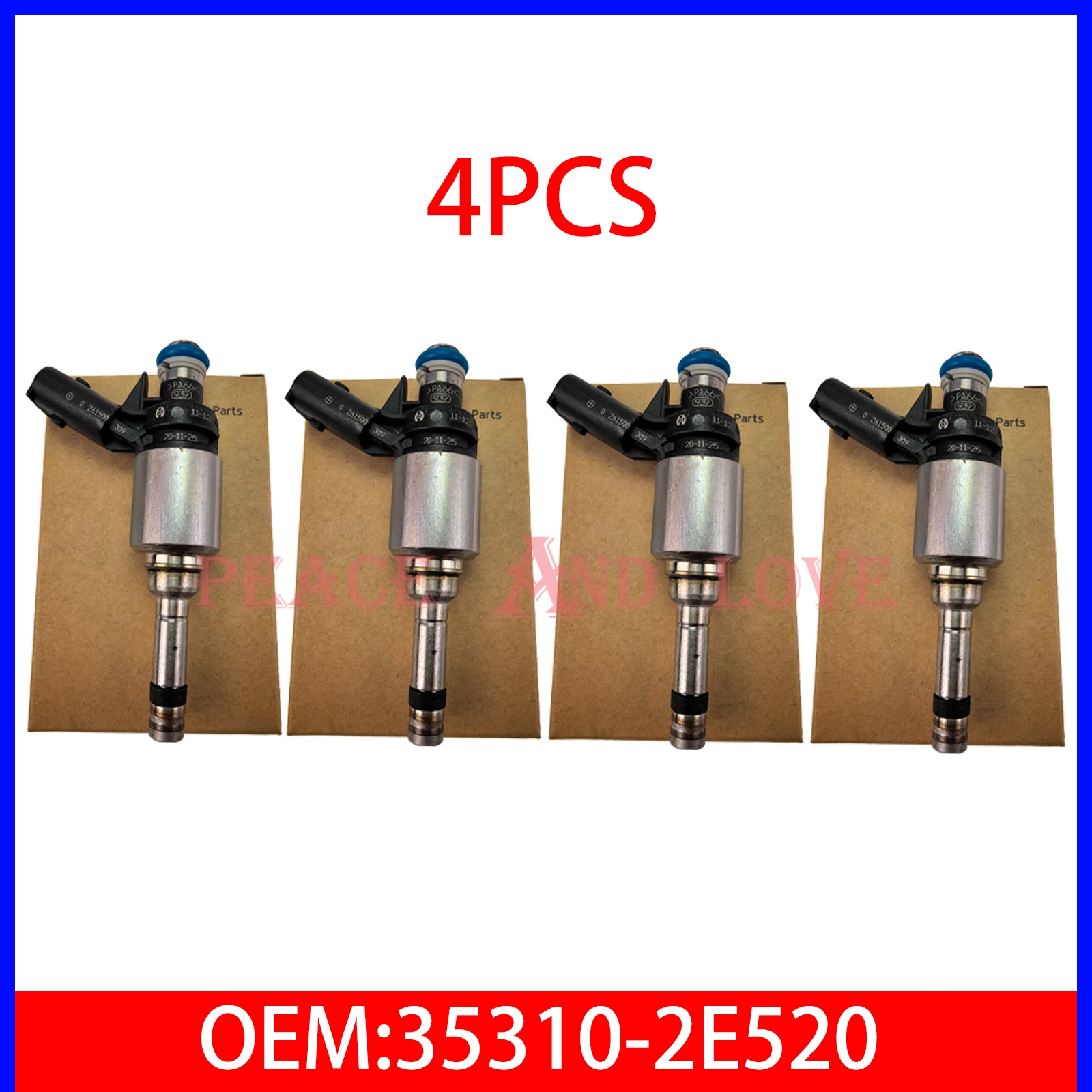 

4PCS Fuel Injector 35310-2E520 353102E520 Fit For 2014-2016 Kia Forte Soul Hyundai Elantra Tucson 2.0L L4
