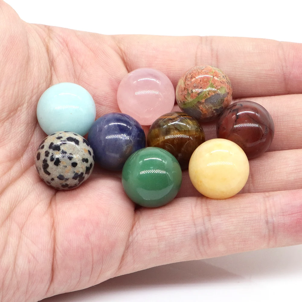 16mm Mini Round Crystal Ball Lots Set Natural Pocket Stone Energy Specimen Quartz Globe Chakra Sphere Beads Decoration Wholesale