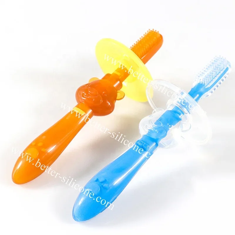 Massaggiagengive per spazzolino da denti per bambini in Silicone con setole in Silicone per bambini neonati