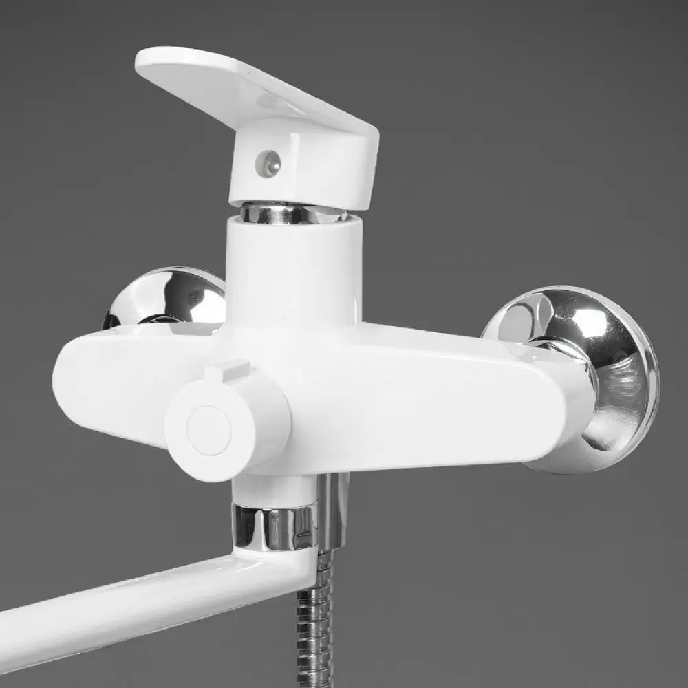 Bathroom Bathtub Faucet Solid Copper Shower Mixer Tap Wall Mounted Hot Cold Water Control Dual Handle Ceramic Valve