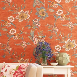 beibehang Birds Trees Flowers Chinoiserie Wallpaper rolls Birds Tree Blossom Statement Wall Paper Roll TV Background wallpapers