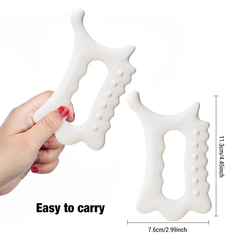 グアシャ-女性と大人のためのフェイシャルマッサージプレート,脂肪を減らすための樹脂プレート,ポータブル,全身スクレーパー