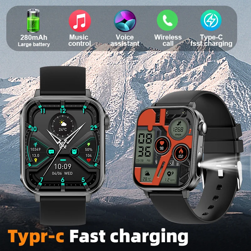 

Original LIGE Smart Watch Wireless Calling 1.83 Inch HD Screen IP67 Waterproof 280mAh battery Multi Functional smart watch men
