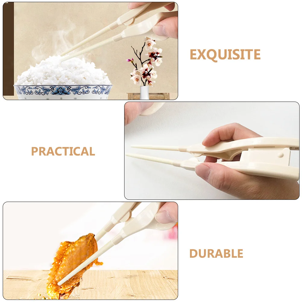

1Pair Elderly Auxiliary Chopsticks Premium Bamboo ABS Non-Slip Recovery Training Chopsticks Helper for Tremors Stiffness Cramps