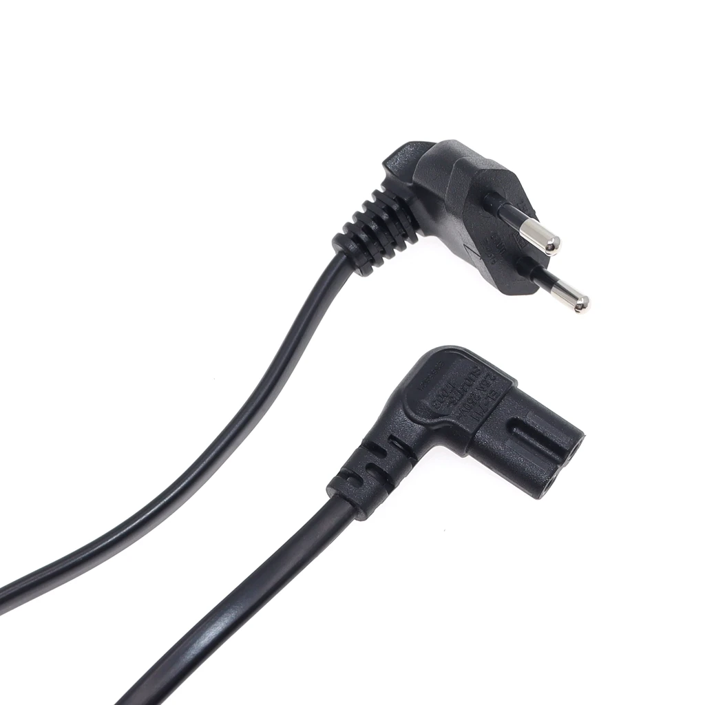 90 Degree Schuko CEE7/16 Europe 2pin Male to Right Angled IEC 320 C7 Power Supply Cord Cable 1.5m/2m