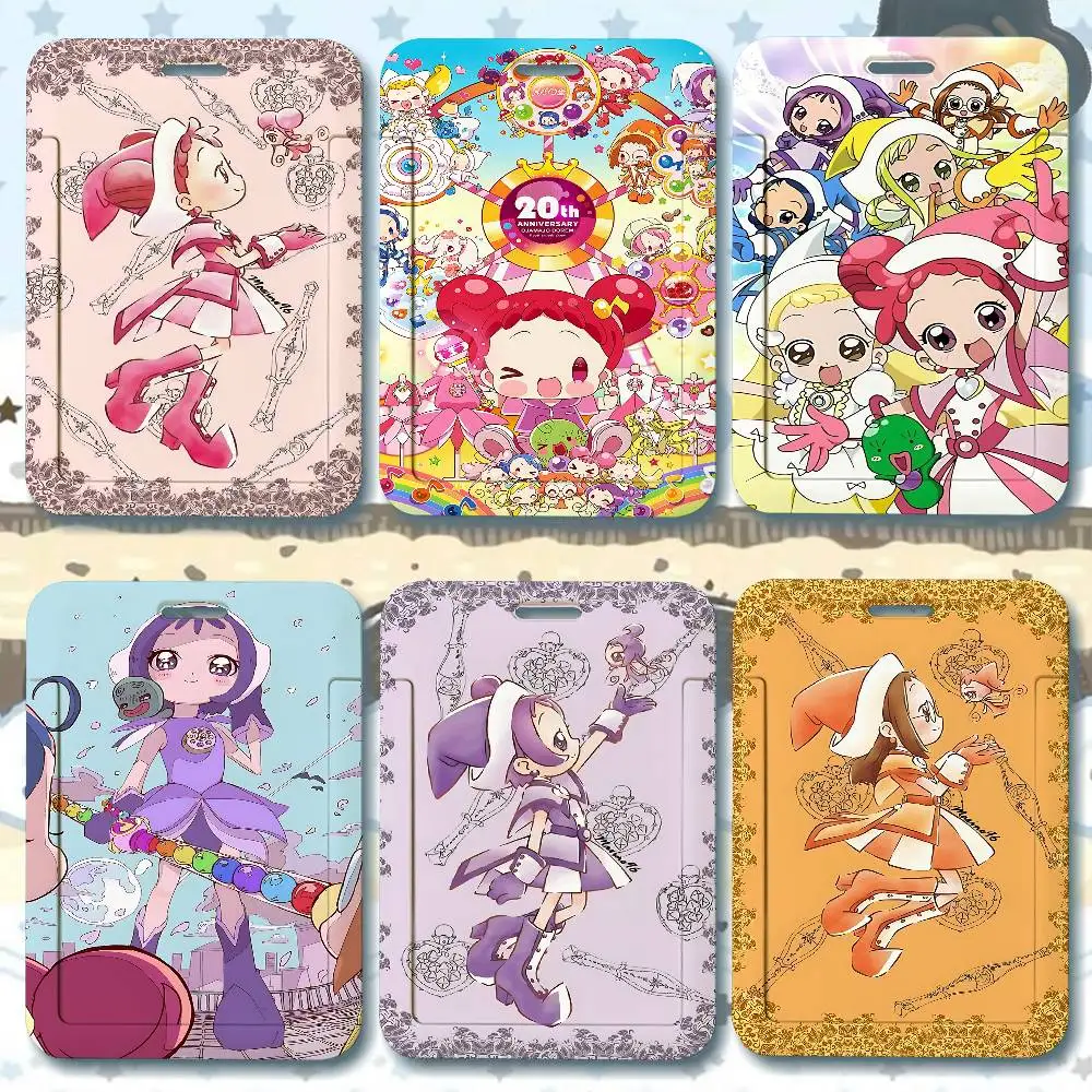 Cute Anime M-Magical DoReMi ID Badge Card Holder Lanyard Kids Credit Card Case Neck Strap Door Card Holder Credentials Gift
