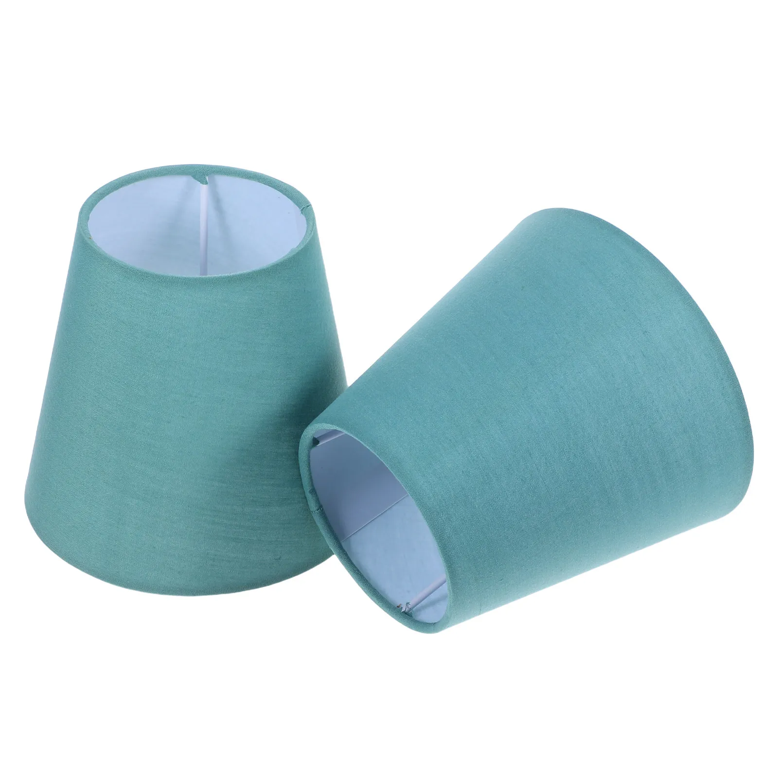 2Pcs Fabric Lamp Shades Premium Cloth Lampshade Set Simple Vintage Design for Table Floor Bedside Lamps Chandeliers Soft Light