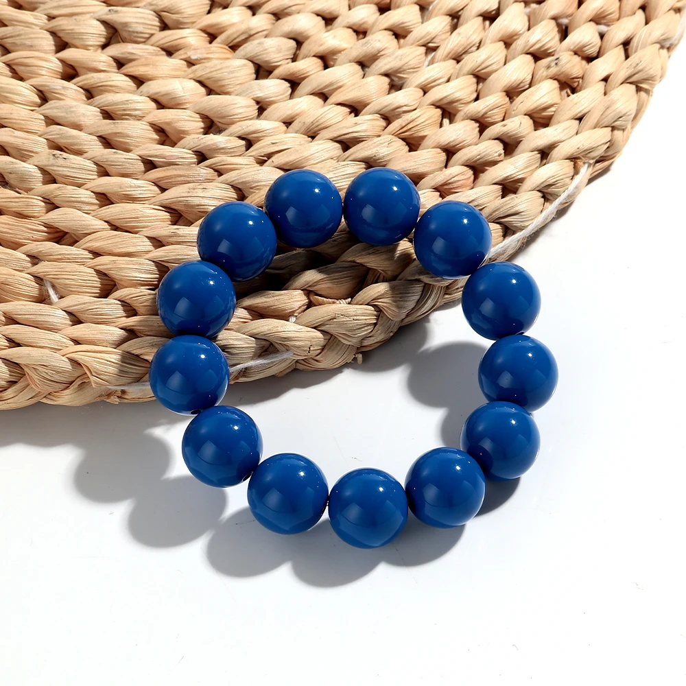Bohomia Trend Acryl Ontwerp Geometrische Ronde Bal Elastische Armband voor Vrouwen Onregelmatige Kleurrijke Armbanden 2025 Sieraden