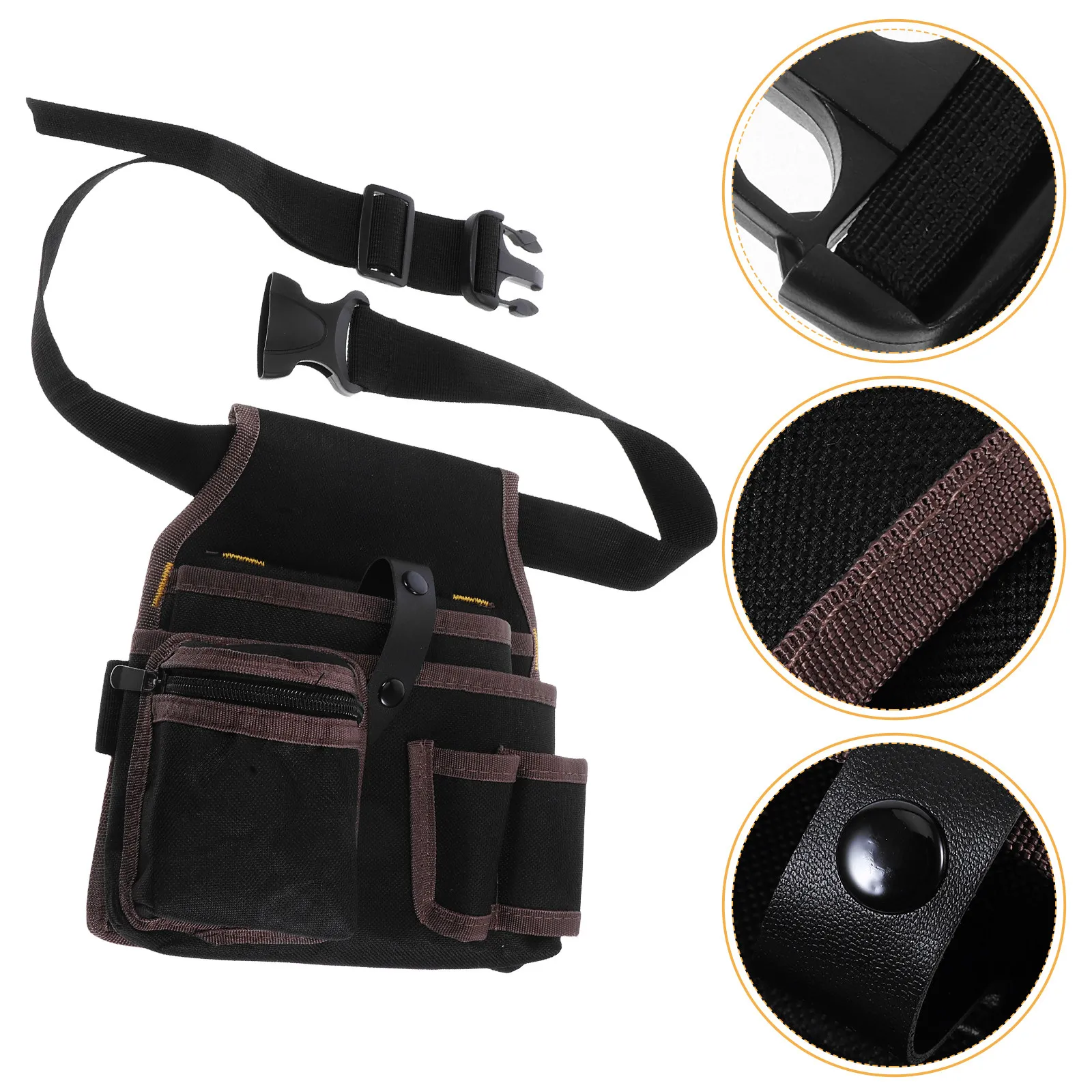 1Pcs Electrician Tool Waist Bag Premium Oxford Cloth Wear Resistant Heavy Duty Multi Pocket Tool Organizer for Efficient Field