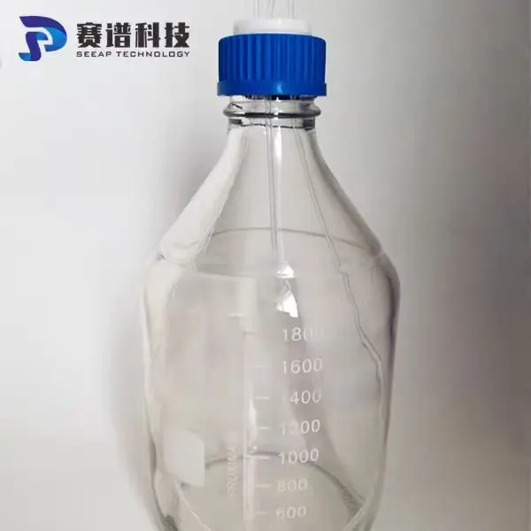 

2000ml liquid chromatography transparent brown mobile phase bottle chromatography specific reagent bottle 2L mobile phase solven