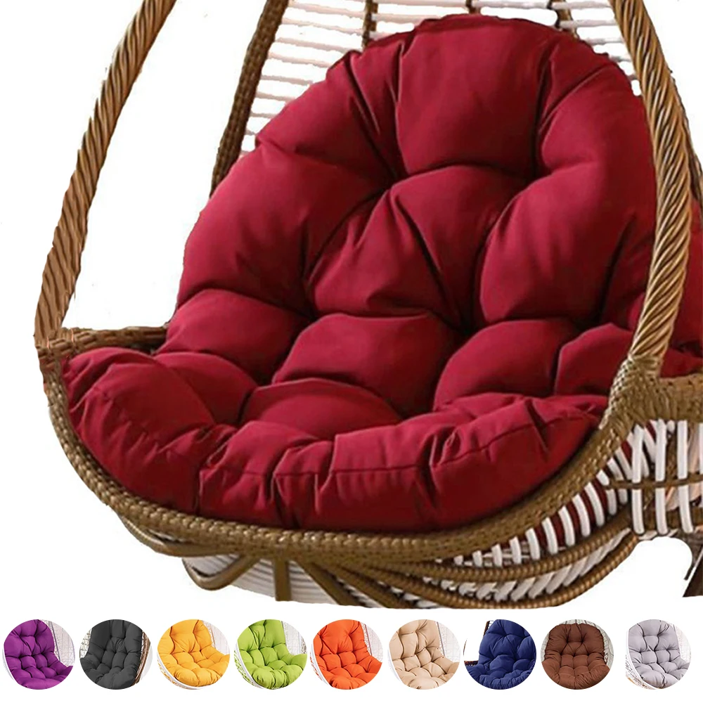 Swing Hanging Basket Seat Thicken Nest Cushion Egg Chair Pad Sofa Backrest Garden Balcony Rocking Chair Silla Cushion（No Chair）