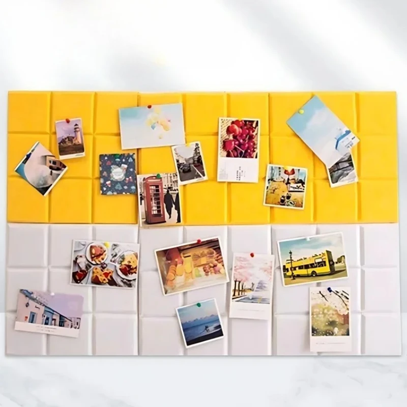 1/2/4PCS Nine Grid Felt Message Board Wall Mounted Bulletin Board for Office Decoration Notepad Holder Home Photo Display Use