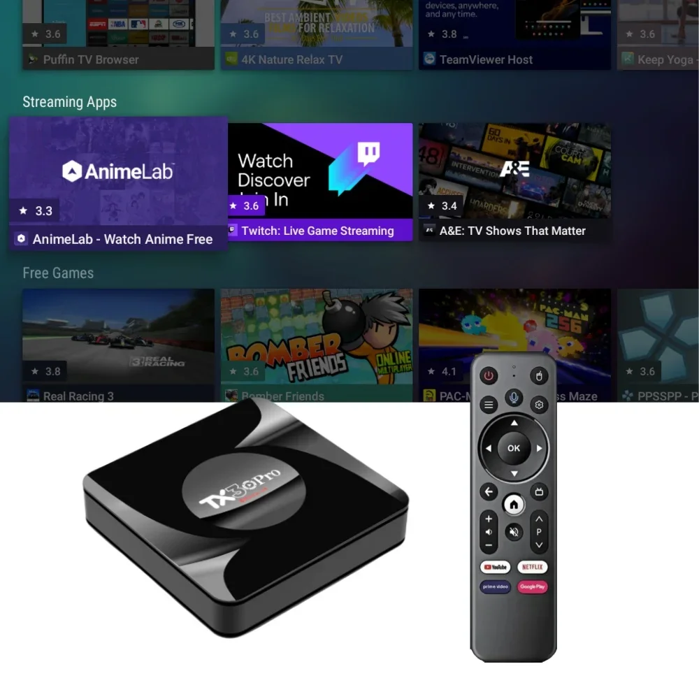 HaaYot H313 Smart TV Box Android 13 TV Box 4K@60fps 100M/LAN 2.4&5.8G Dual Wifi Google Voice Assistant Media Player Set Top Box
