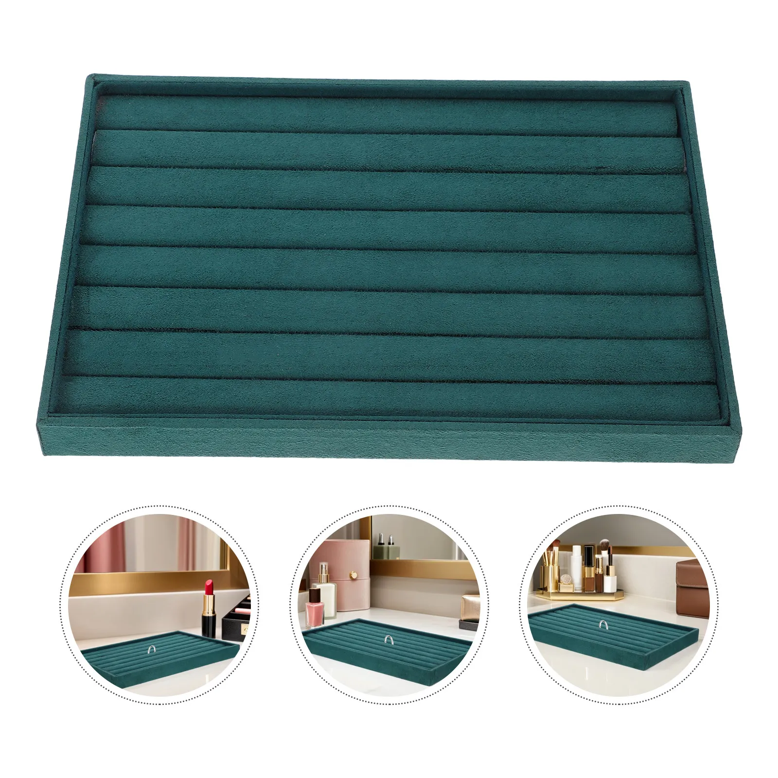 

Stylish Jewelry Storage Tray for Rings Necklaces Earrings Bracelets Elegant Compact Design Easy Clean Surface Ideal Display