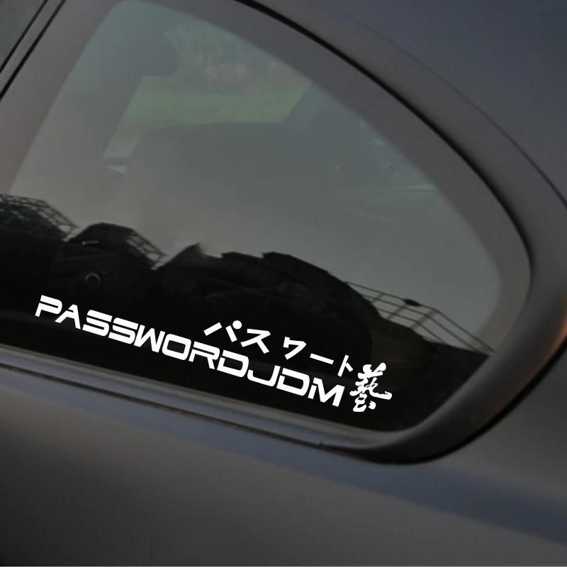 

1PC JDM PASSWORD Car Stickers Waterproof Auto Door Body Bumper Window Rear Windshield Vinyl Decals Stickers Vehicle Decoration