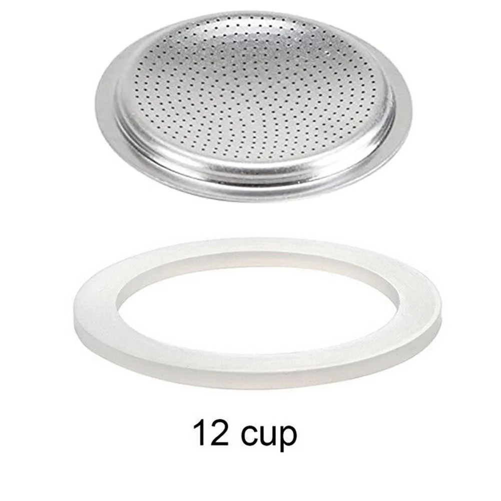 2PCS Silicone Moka Rubber Seal Filter Screen Coffee Espresso Makers Household Kitchen Supplies For Espresso Pots