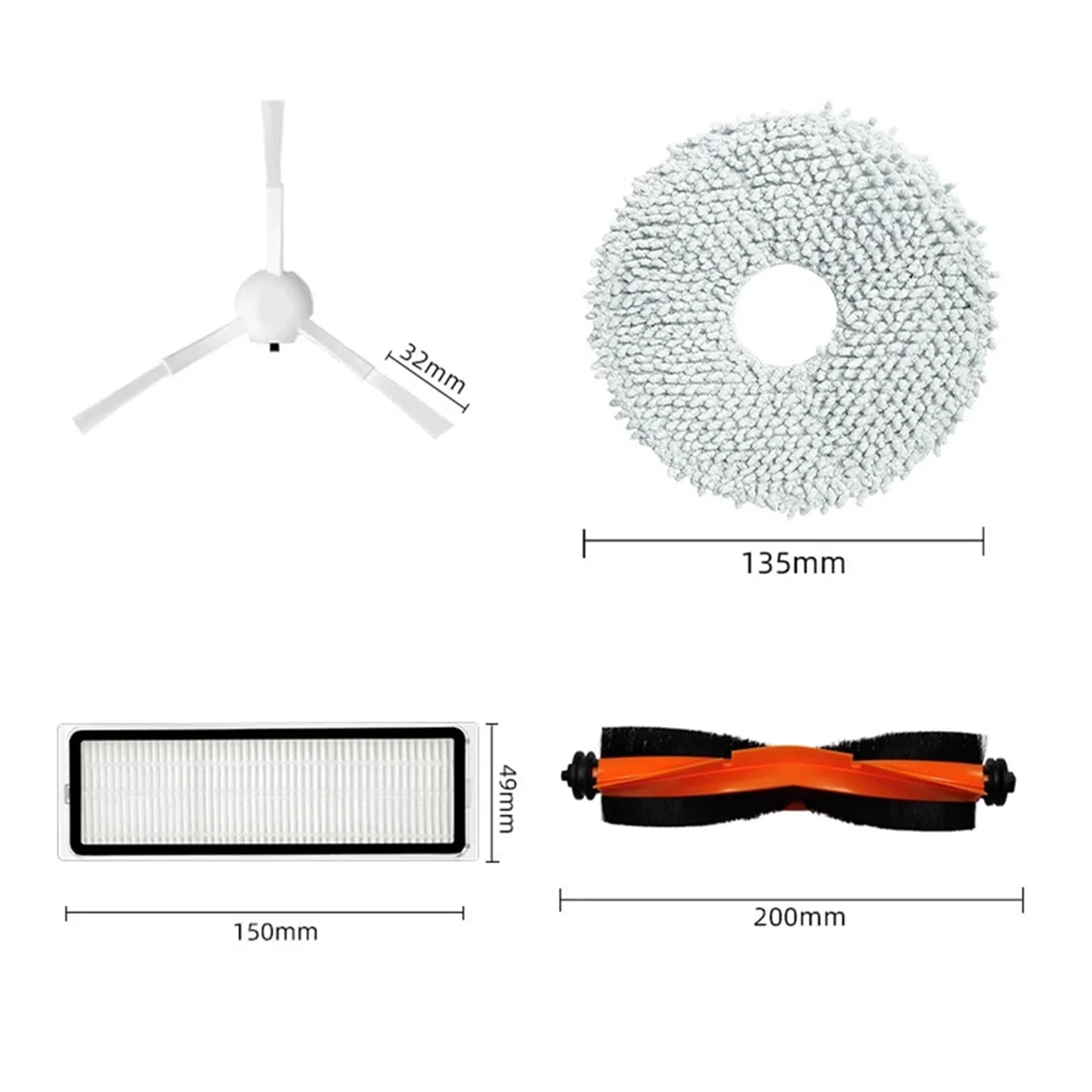 Für bot w10s w10s pro w20 roboter staubsauger hauptseite bürsten abdeckung hepa filter mop tuch lappen zubehör