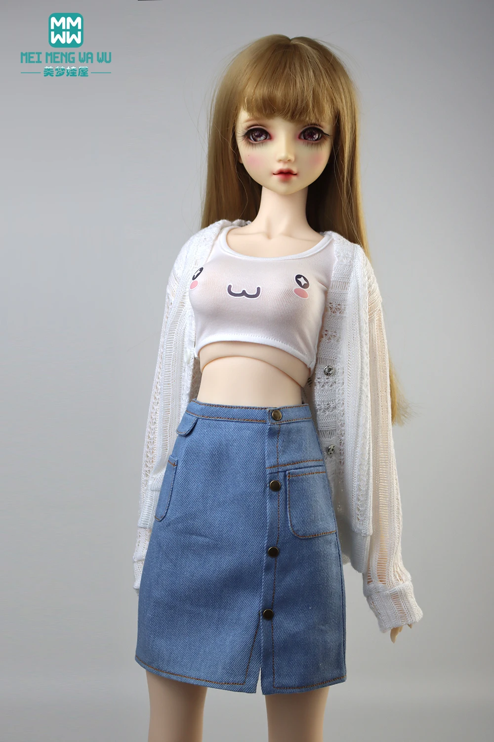 60Cm 1/3 Bjd Kleding Dd Sd Pop Accessoires Mode Denim Rok Heup Rok Speelgoed Cadeau