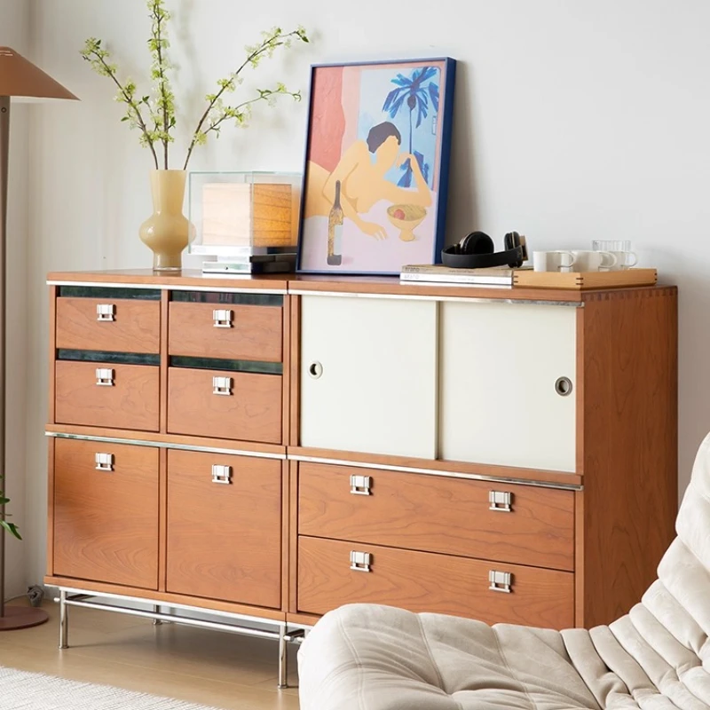 

Liangtian combination cabinet, chest cabinet, modular combination, solid wood medieval Bauhaus storage cabinet, multi-function