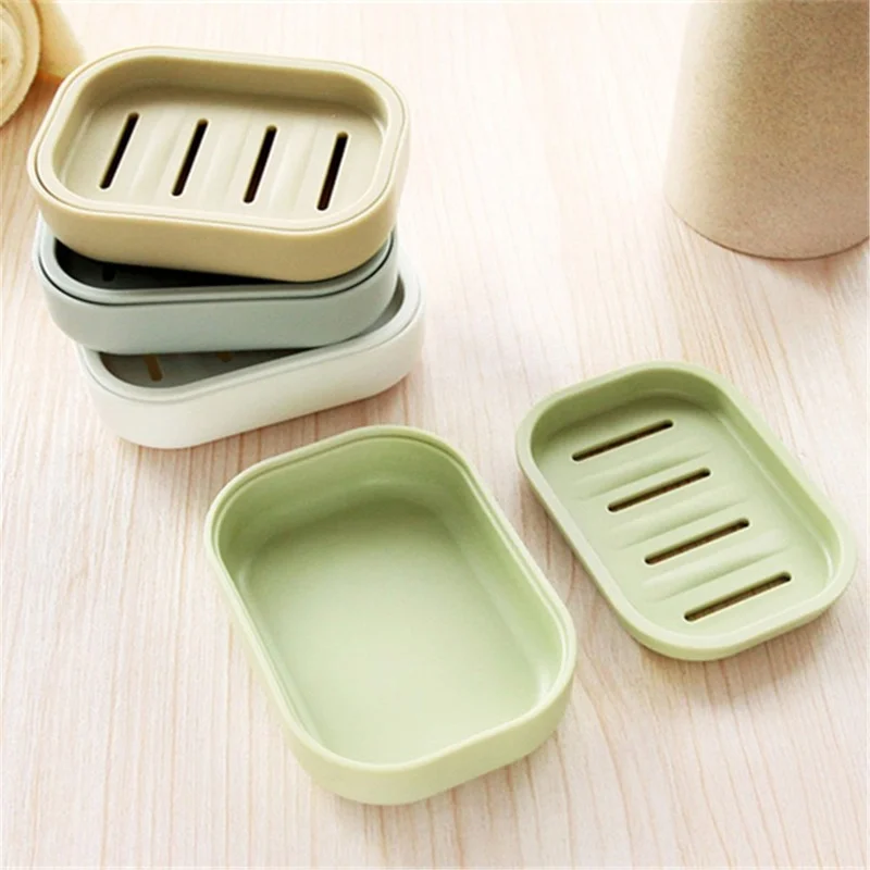 New Bathroom Dish Plate Case Home Shower Travel Hiking Holder Container Soap Box Plastic Soap Box Dispenser Soap Rack