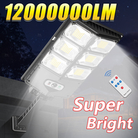 12000000LM Solar Lights Outdoor Solar LED Lights High Power Outdoor Solar Street Lamp 3Modes Remote Control Lighting Garden Lamp