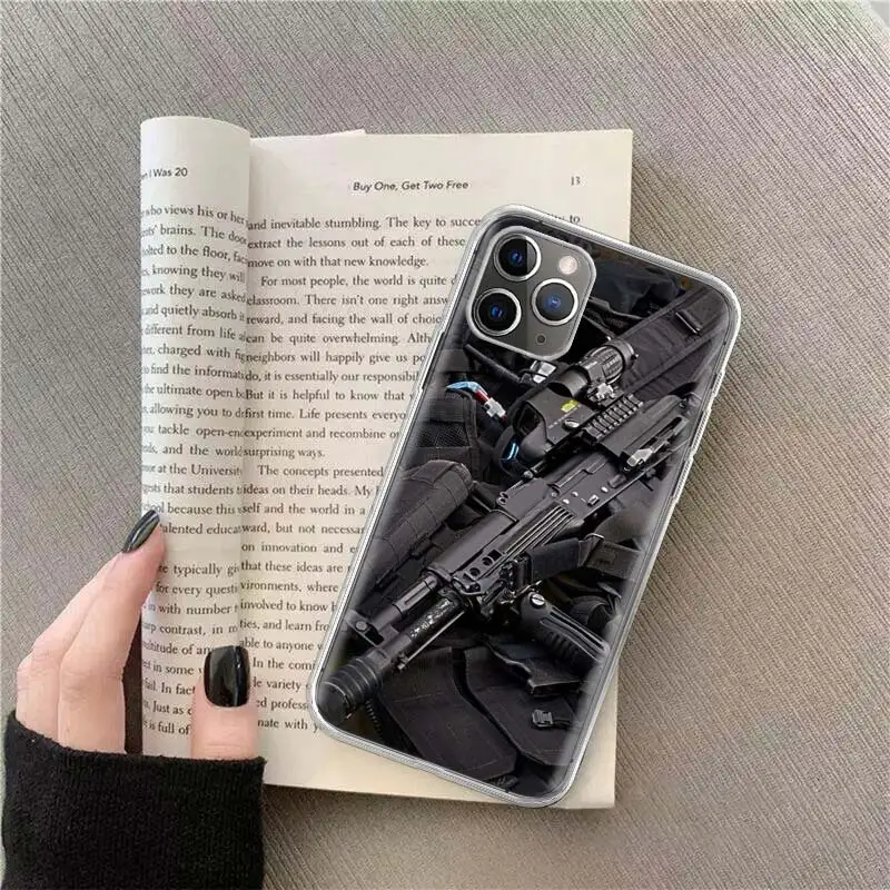 The Military Weapon Phone For Apple Iphone 14 12 13 15 Pro Max Mini 11 16 Plus X XS XR Case SE 2020 Shell Cover Clear TPU Prote