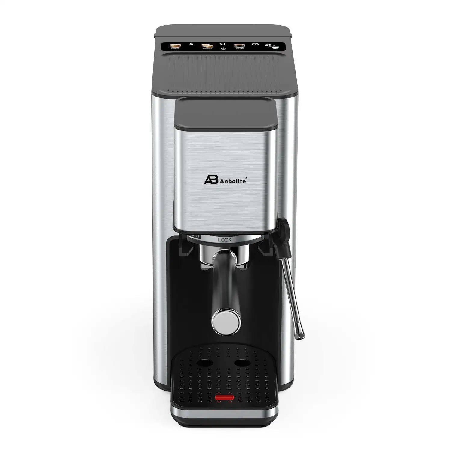 2 in 1 Espresso Coffee Machine With Built-in Conical Burr Grinder 15Bar PID Temp Control Coffee Maker for Home Office