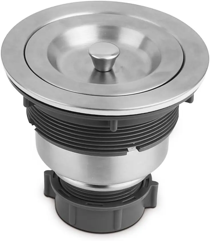 

3-1/2-Inch Kitchen Sink Strainer Assembly, 304 Stainless Steel with Removable Waste Basket and Sealing Lid