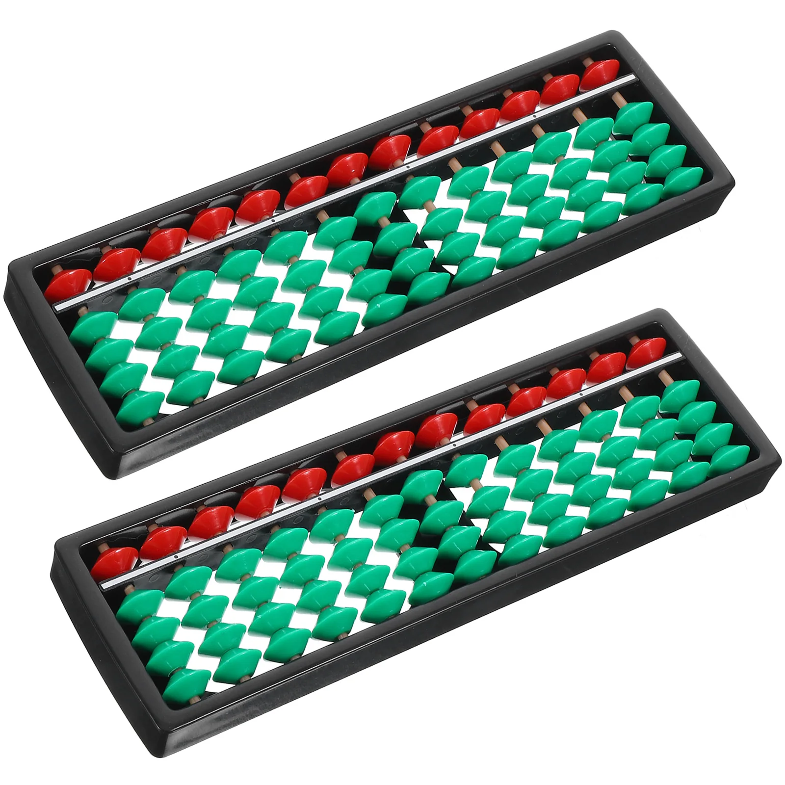 2 Pcs Plastic Abacus Math Teaching Aids 13 Digits Children Educational Toy Portable Arithmetic Learning Student