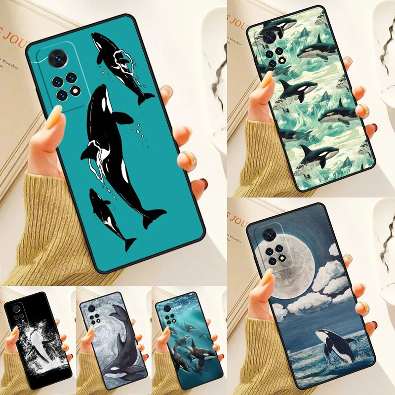 Orca Killer whale Case For Samsung Galaxy S24 Plus S23 S20 S21FE Lite S22 Ultra Note 20 S8 S9 S10 Phone Coque