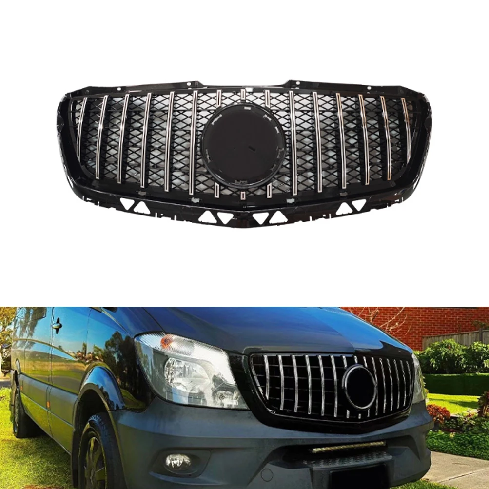 Front Bumper Grille Hood Tuning Racing Grill For Mercedes-Benz Sprinter W906 2014 2015 2016 2017 ABS Grills