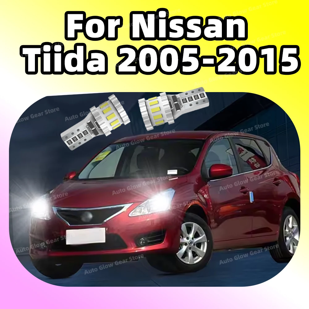 

2PCS For Nissan Tiida 2005-2015 Car Led Bulbs T10 W5W Width Lights 6000K Side Marker Position Signal Lamp 12V Clearance Lights