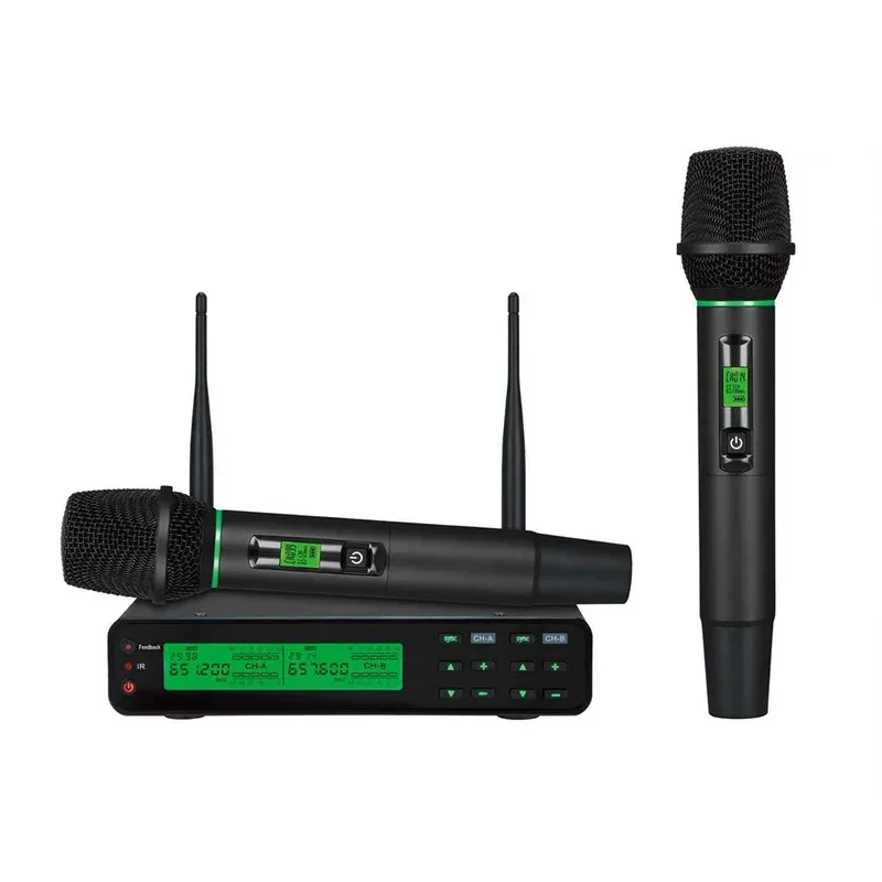 

One-to-Two UHF Infrared FM Digital Wireless Microphone for Home Karaoke and Small Performances