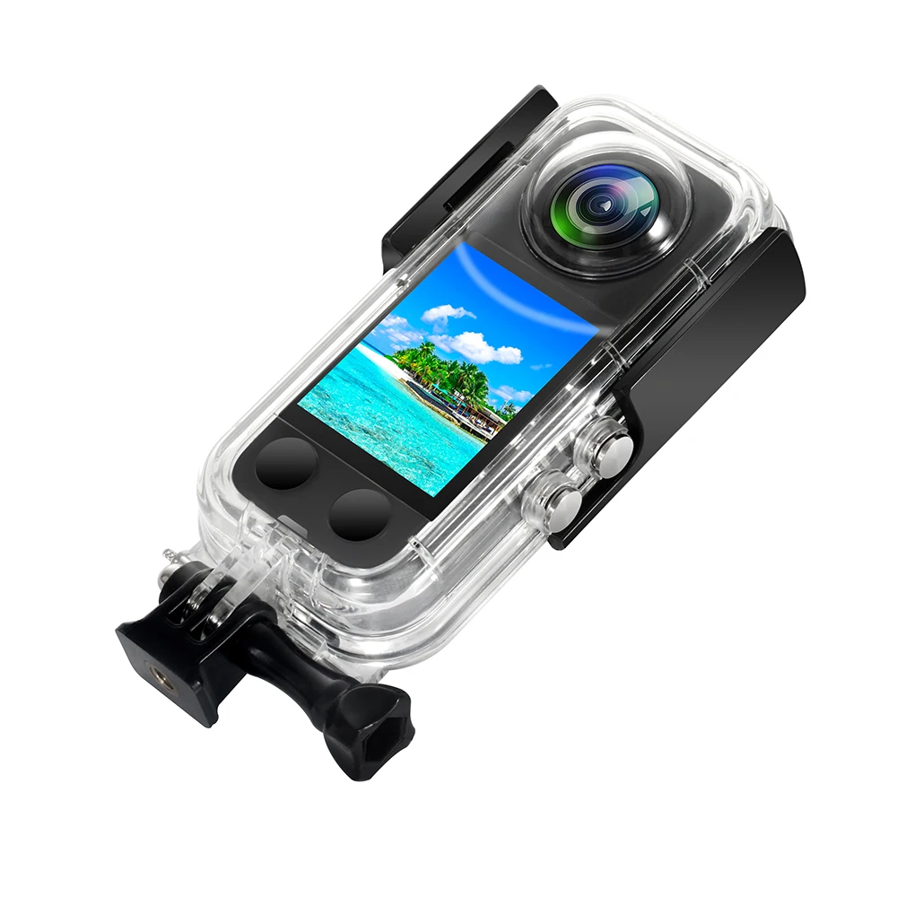 Reygak-insta360 one x3用の防水ハウジング,水中ダイビング保護シェル,ブラケットアクセサリ付き40m (131ft)