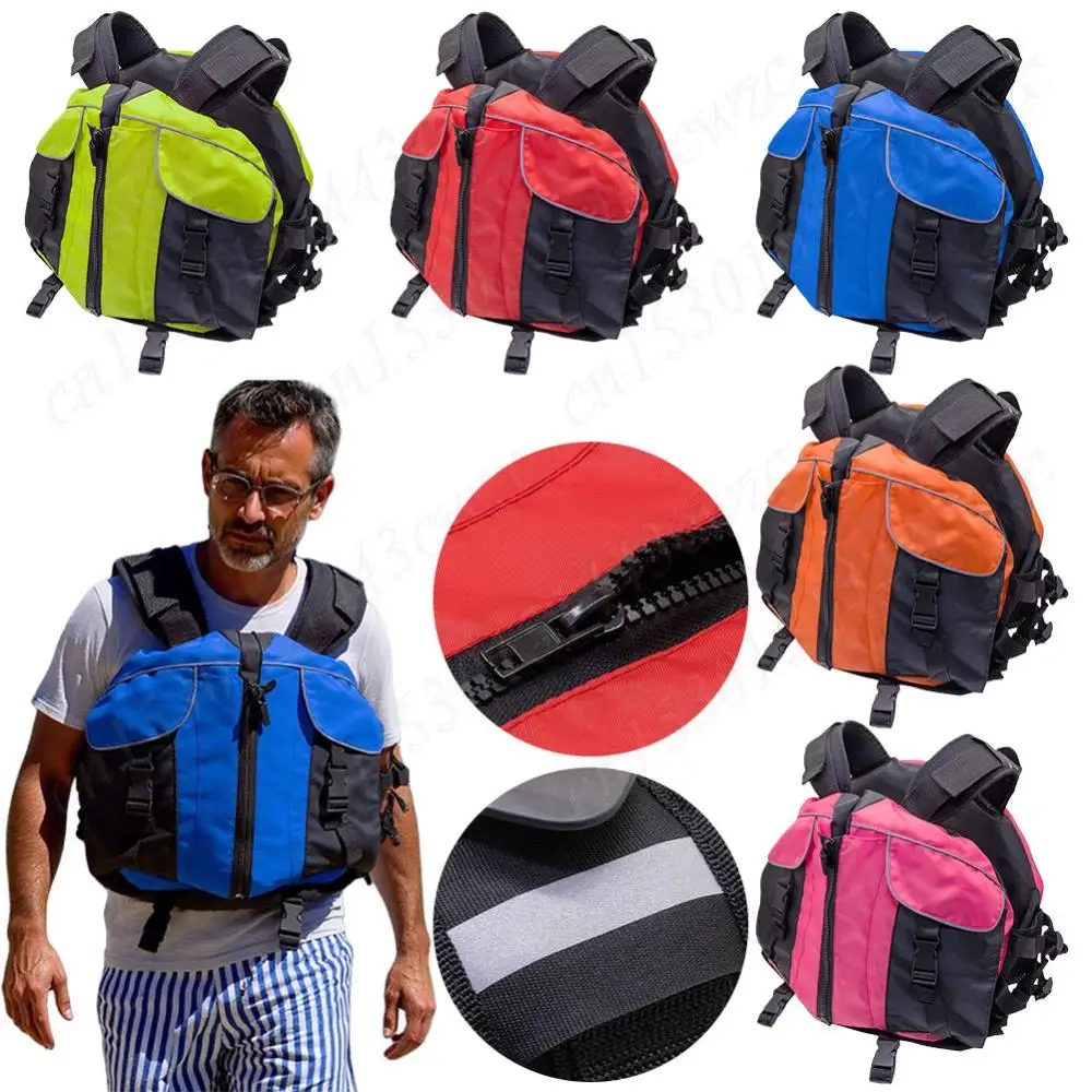 

Портативный спасательный жилет для плавания, регулируемый спасательный жилет для водных видов спорта, плавающий спасательный жилет для подводного плавания, плавания, каякинга