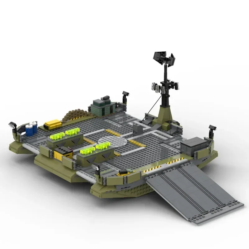 Street view moc tijolos de construção manutenção militar estação radar tecnologia modular presentes feriado montar crianças brinquedos terno