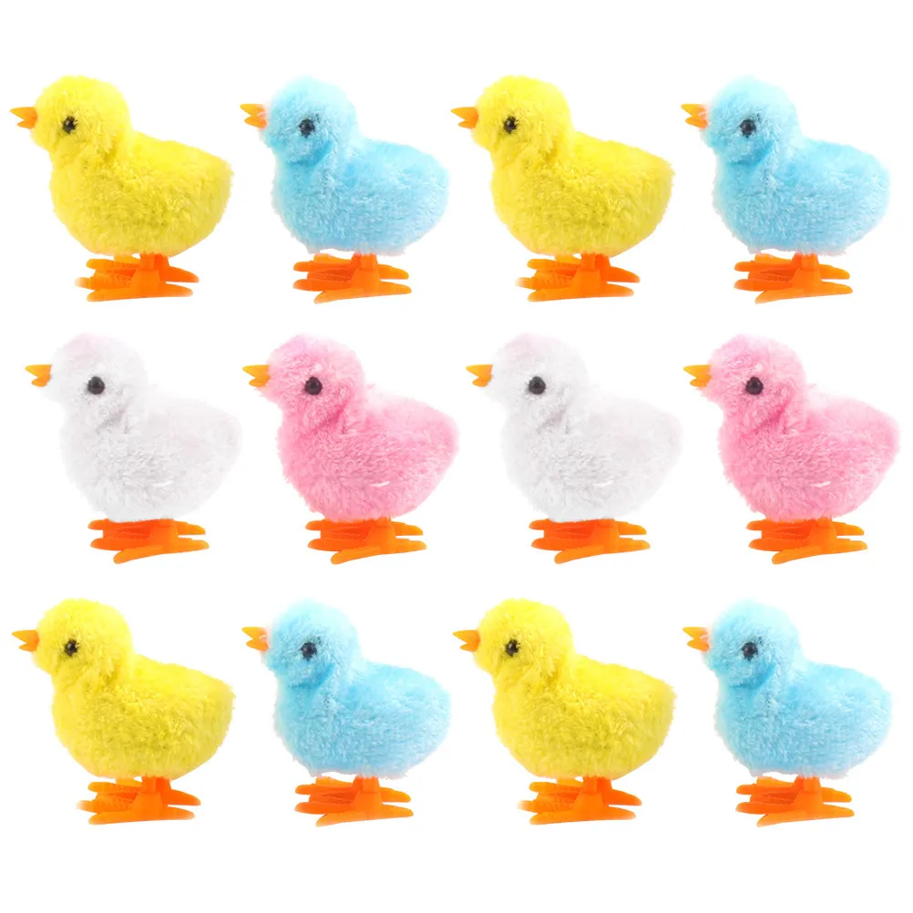 

15Pcs Jumping Chicken Creative Funny Clockwork Educational Wind-Up Kids Party Game Random Color Wind-Up Toy Jumping Chicken Toys