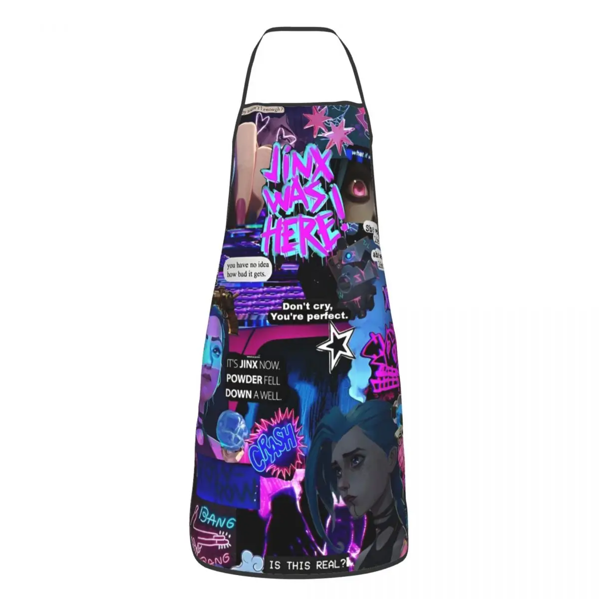 Jinx Arcane Aprons Unisex Sleeveless Kitchen Bib League Battle Game Legends Cuisine Cooking Baking Household Cleaning Pinafore