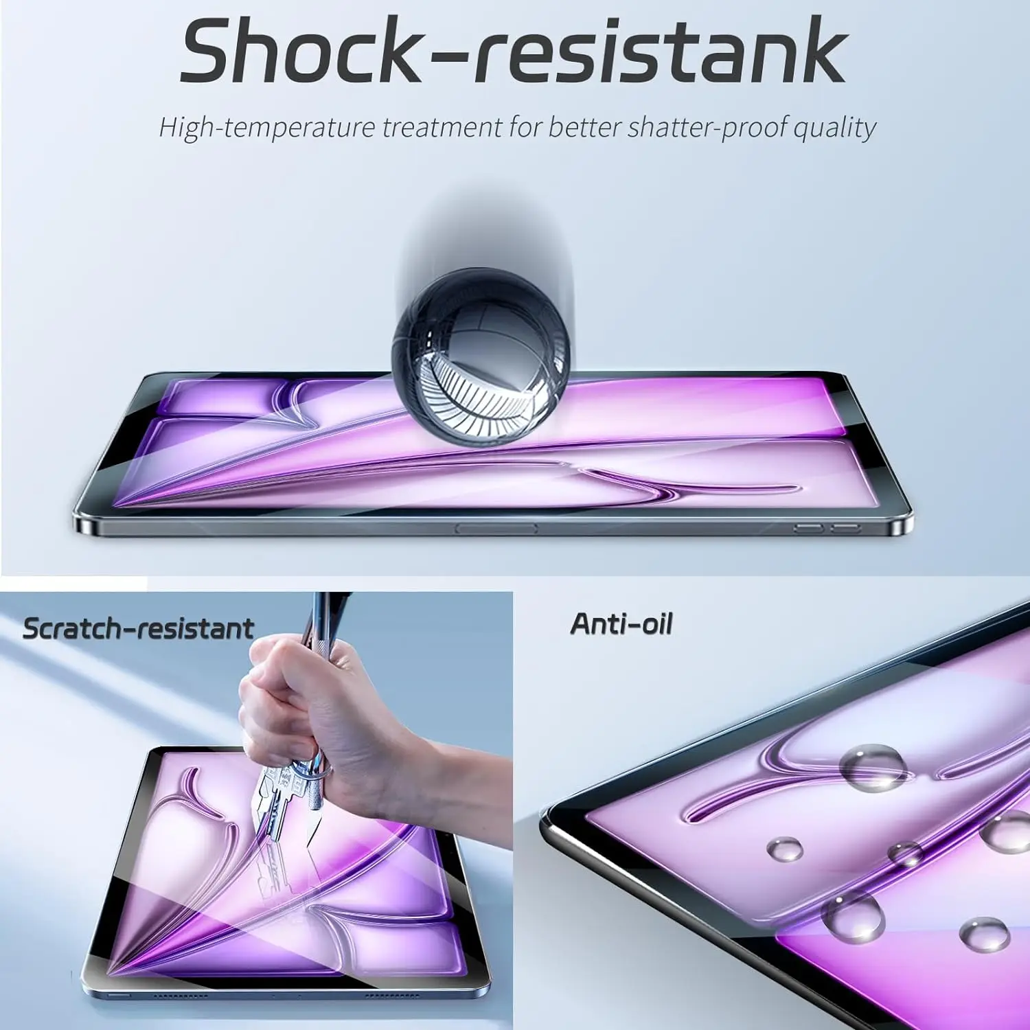 2pcs 9H Tempered Glass For iPad Air 13 inch 2024 2025 M3 M2 Clear Screen Protector For iPad A3271 Anti Scratch Protective Film