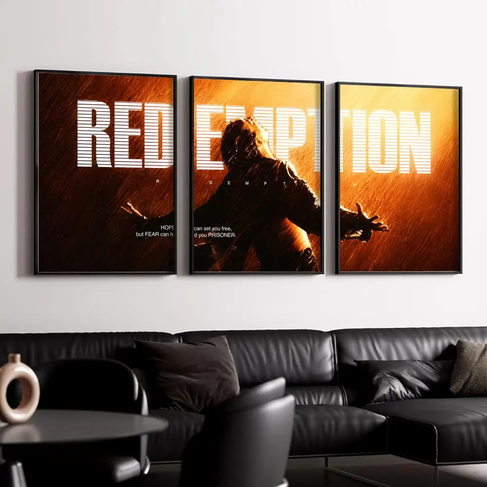 The S-ShawshankS R-Redemption Poster Decorative Wall Art Stickers Mural Photo Print for Home Living Room Hallway Decor Gift