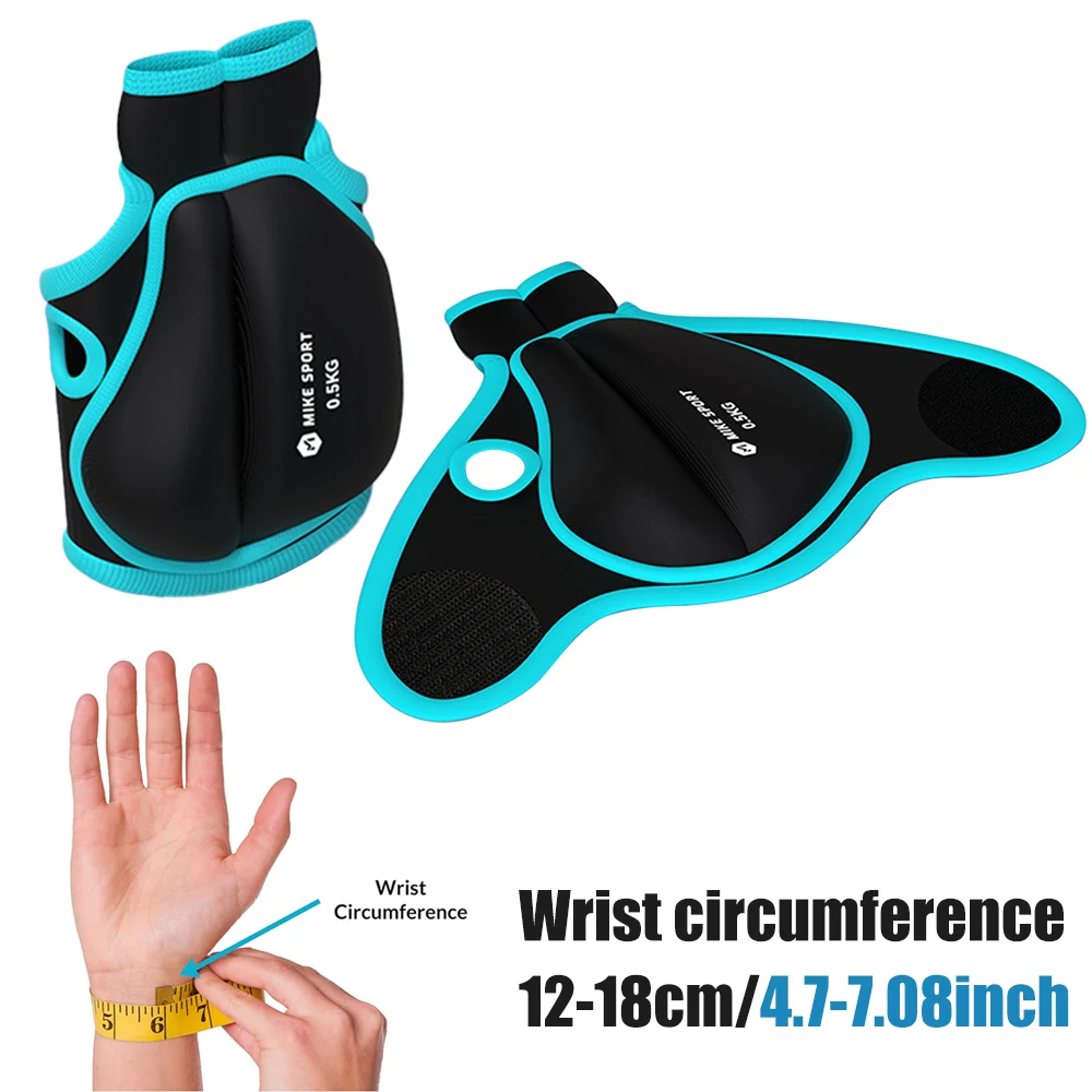 1Pair Wrist Weights with Thumb Loops Lock for Women Men - Arm Weight Ankle Weights Weighted Gloves for Running Walking Jogging