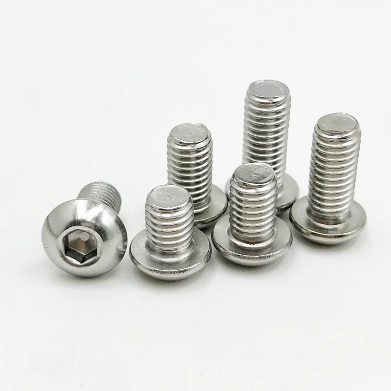 M2 M2,5 M3 M4 M5 M6 M8 M10 Innensechskantschraube A2-70 304 Edelstahl Sechskant Knopfkappe Kopf Metrisches Maschinenschrauben-Sortimentsset – Detail 8
