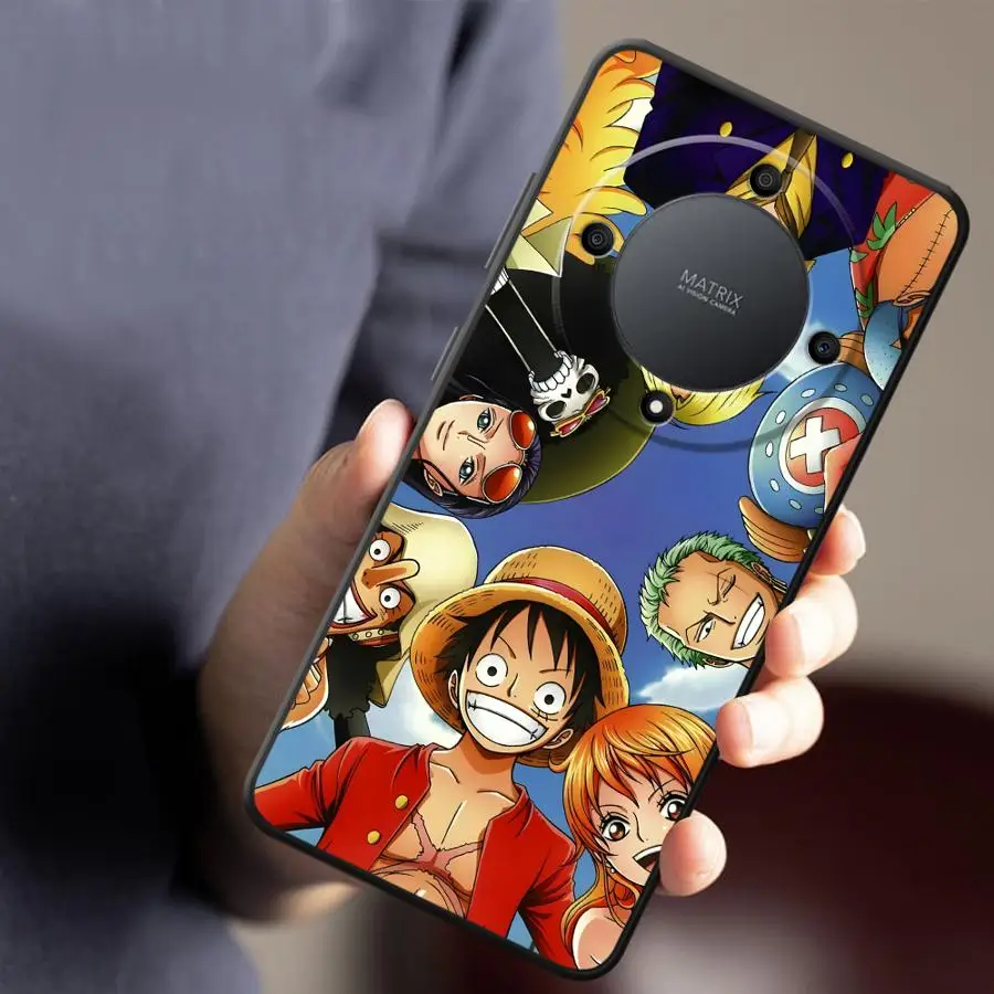 قطعة واحدة الكابتن لوفي الأسود لينة غطاء الهاتف الحال بالنسبة الشرف X5b X6 200 400 لايت X9a 70X8 X7 90 8X Magic5Lite