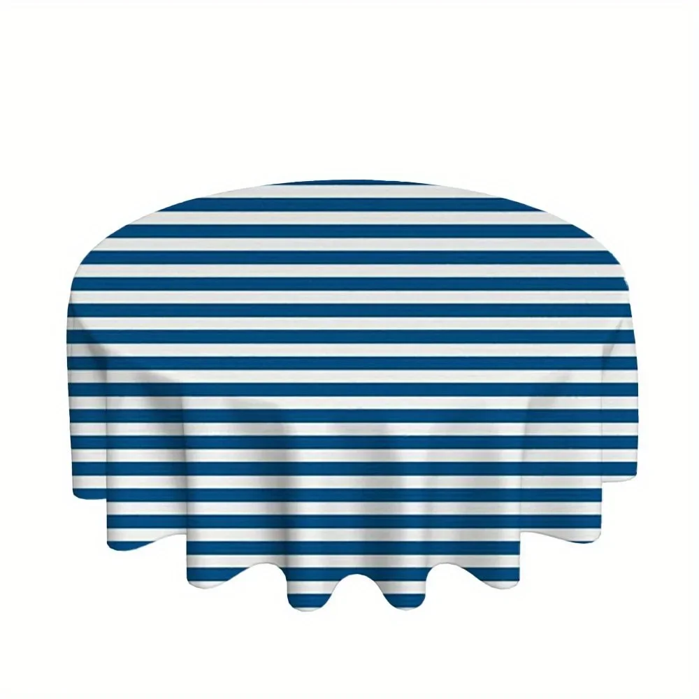 durable circular tablecloth, featuring simple flat printing, is perfect for decorating during festivals and holidays parties.xzj